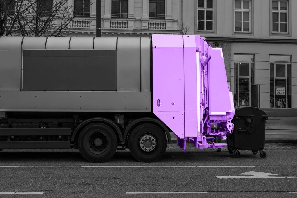 Waste disposal truck